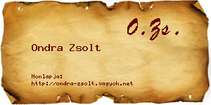 Ondra Zsolt névjegykártya